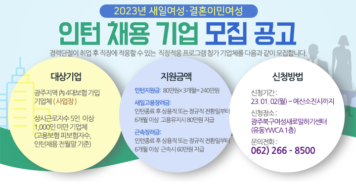 2023년 인턴채용기업모집